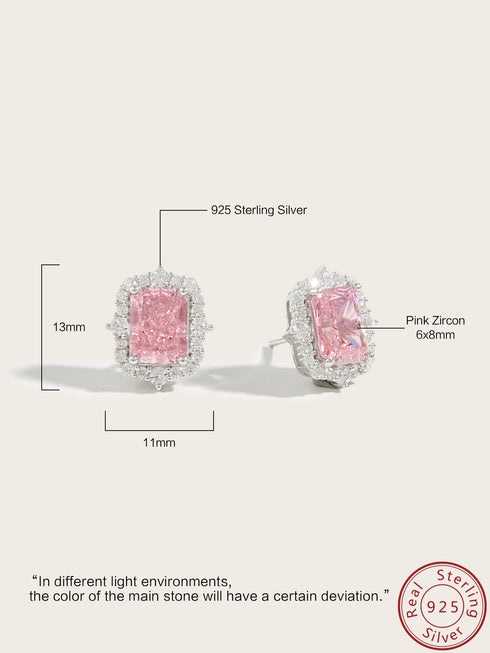 1 pair of S925 silver earring with gift box packaging