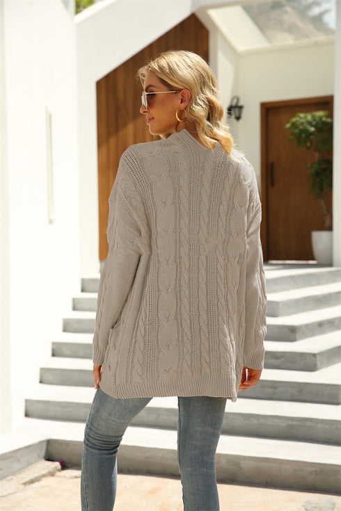 Women Plus Size Cardigan Sweater Twist