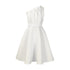Plus Size High Waist Ruffles Dress