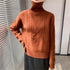 Autumn And Winter High Neck Cashmere Sweater Women Lazy Thick Plus Size Twisted Sweater