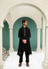 Black Wool Shawl with Kameez Shalwar - Men - 3 Piece