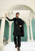Black Wool Shawl with Kameez Shalwar - Men - 3 Piece