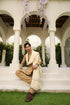 Cream Wool Shawl with Camel Kameez Shalwar - Men - 3 Piece