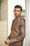 Sequin Brown Embroidered - Waistcoat Set - 3PC Designerwear
