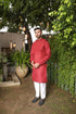 Maroon Panni Embroidered - Waistcoat Set - 3PC Designerwear