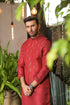 Maroon Panni Embroidered - Waistcoat Set - 3PC Designerwear