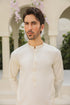 Bosky White Kurta Trouser - Men - Collar Neck Embroidered