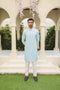 Sky Blue Kameez Shalwar/Trousers - Men - Plain