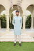 Sky Blue Kameez Shalwar/Trousers - Men - Plain
