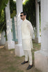 Bosky White Embroidered - Waistcoat Set - 3PC Designerwear