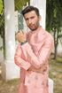 Peach Pink Embroidered - Waistcoat Set - 3PC Designerwear