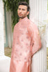 Peach Pink Embroidered - Waistcoat Set - 3PC Designerwear
