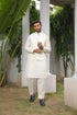 Bosky White Panni Embroidered - Waistcoat Set - 3PC Designerwear