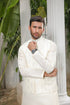Bosky White Panni Embroidered - Waistcoat Set - 3PC Designerwear