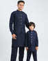 Navy Blue Shalwar Kameez and Waistcoat - 3PC