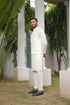 Bosky White Panni Embroidered - Waistcoat Set - 3PC Designerwear