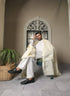 Bosky Wool Shawl with Off White Kameez Shalwar - Men - 3 Piece