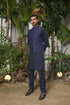 Navy Blue Embroidered - Waistcoat Set - 3PC Designerwear