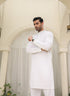 Off White Kameez Shalwar - Men - Collar Neck Embroidered