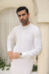 Off White Kameez Shalwar - Men - Collar Neck Embroidered
