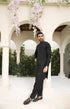 Midnight Black Kameez Shalwar with Waistcoat - Men - 3PC