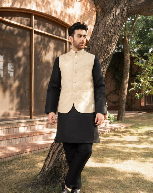Ivory Embroided Waistcoat