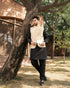 Ivory Embroided - Waistcoat Set - 3PC Designerwear
