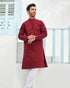 Maroon Cotton Kurta Trouser