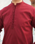 Maroon Cotton Kurta Trouser