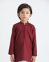 Maroon Cotton Kurta Trouser