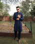 Navy Blue - Kurta Trouser - 2PC