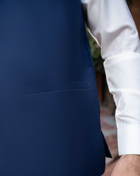 Navy Blue Waistcoat - Spanish Tropical