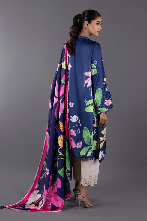 Stitched Satin Shirt + Dupatta