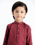 Wine Cotton Kurta Trouser