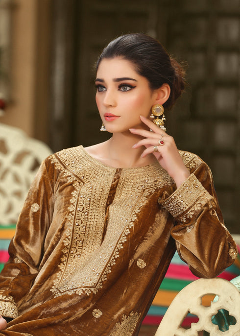 Mustard Korean Raw Silk