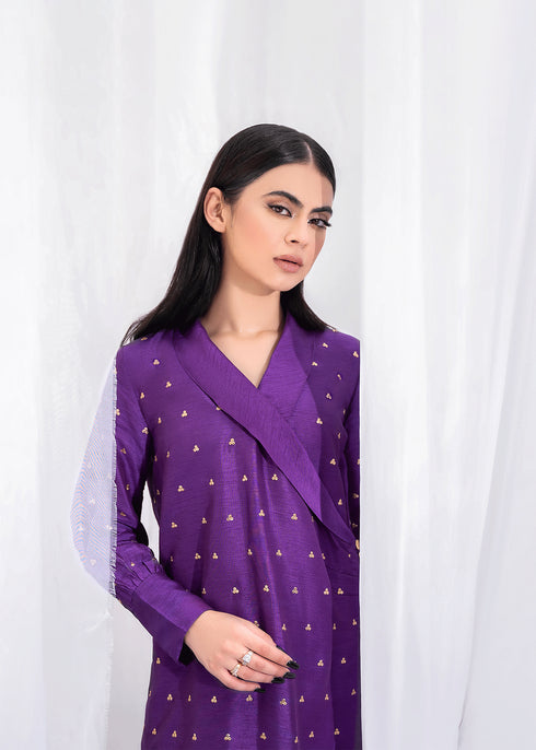 Russian Violet Draped Outfit