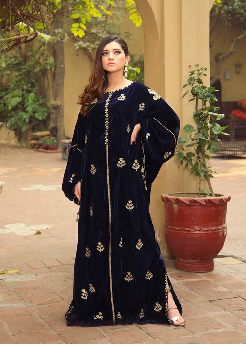 Blue Velvet Kaftan