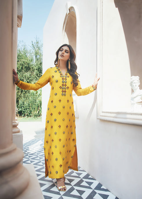 Mustard Yellow Long Shirt