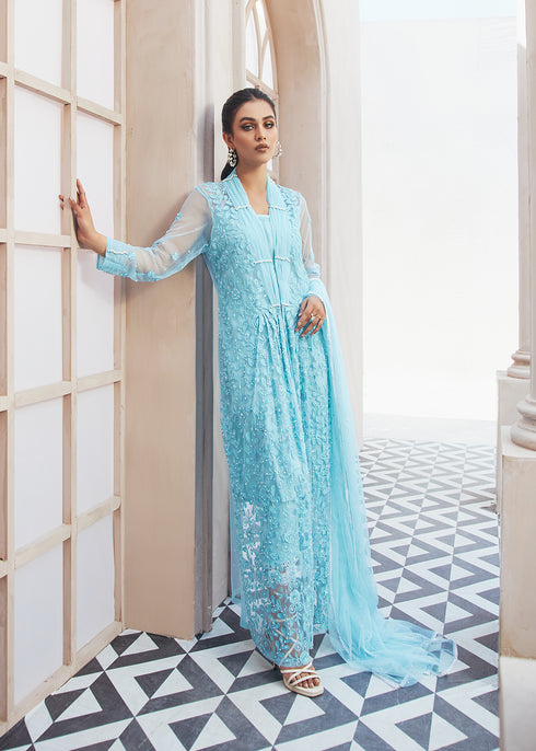 Light Blue Net Shirt