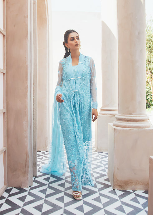 Light Blue Net Shirt