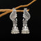 Antique Alloy Carved Peacock Beads Tassel Indian Earrings Jhumka