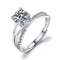 925 Sterling Silver 1 CT Round Solitaire Cubic Zirconia Engagement Ring