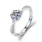 925 Sterling Silver 1 CT Round Solitaire Cubic Zirconia Engagement Ring
