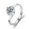 925 Sterling Silver 1 CT Round Solitaire Cubic Zirconia Engagement Ring