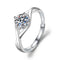925 Sterling Silver 1 CT Round Solitaire Cubic Zirconia Engagement Ring