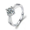 925 Sterling Silver 1 CT Round Solitaire Cubic Zirconia Engagement Ring