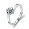 925 Sterling Silver 1 CT Round Solitaire Cubic Zirconia Engagement Ring