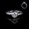 925 Sterling Silver 1 CT Round Solitaire Cubic Zirconia Engagement Ring