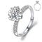 925 Sterling Silver 1 CT Round Solitaire Cubic Zirconia Engagement Ring