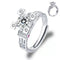 925 Sterling Silver 1 CT Round Solitaire Cubic Zirconia Engagement Ring